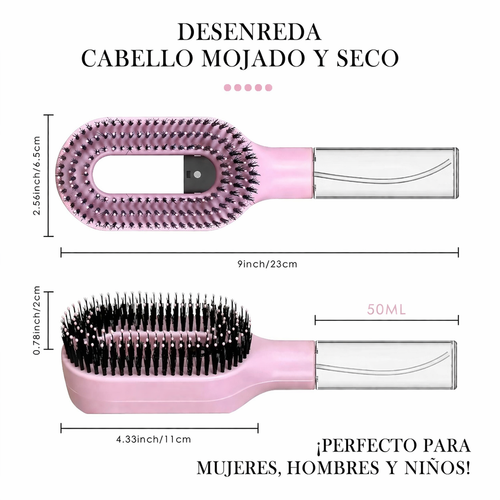 WaterComb Cepillo con Spray 2 en 1