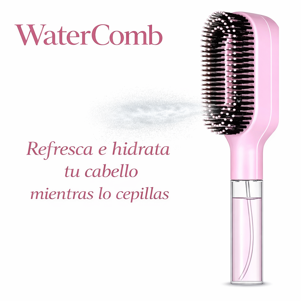 WaterComb Cepillo con Spray 2 en 1